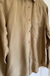 Tan Silk Blouse Selected by KA.TL.AK