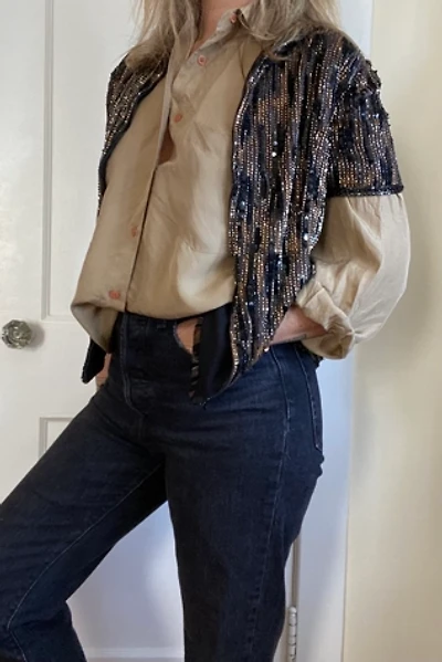Tan Silk Blouse Selected by KA.TL.AK