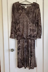 Vintage Animal Print Midi Dress Selected by KA.TL.AK