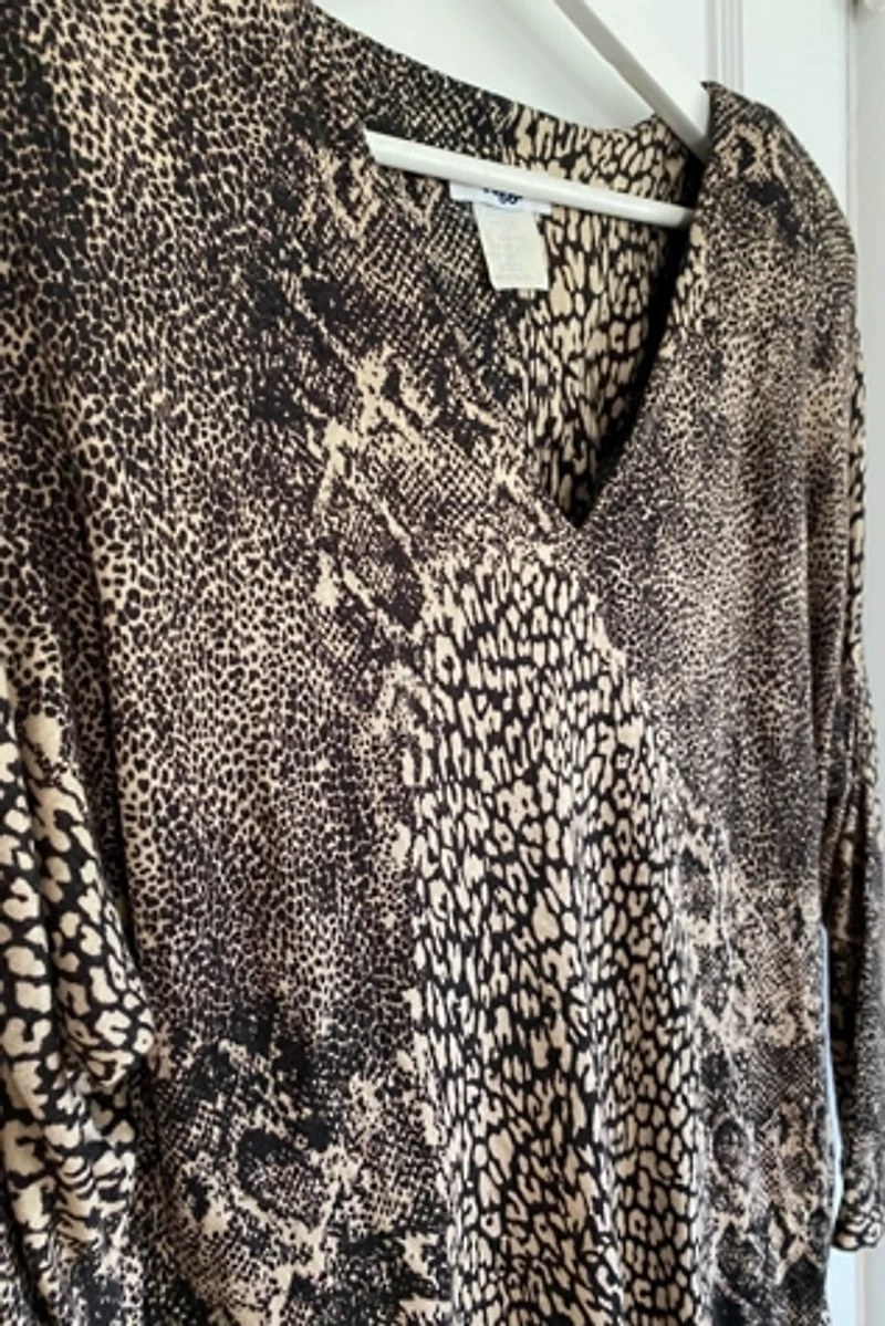 Vintage Animal Print Midi Dress Selected by KA.TL.AK