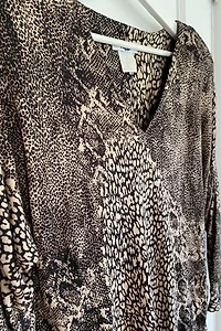 Vintage Animal Print Midi Dress Selected by KA.TL.AK