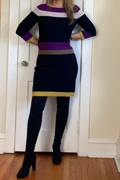 Evan Picone Color Block Dress Selected by KA.TL.AK