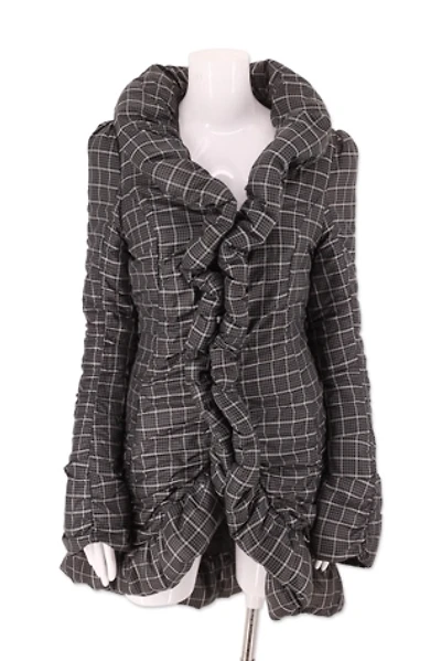 Y2K Check Print Duffle Coat Selected By Ritual Vintage