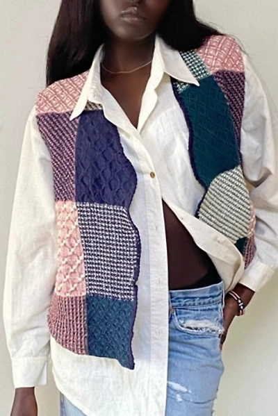 Vintage 1990's Calico Woven Sweater Vest Selected By Afterlife Boutique