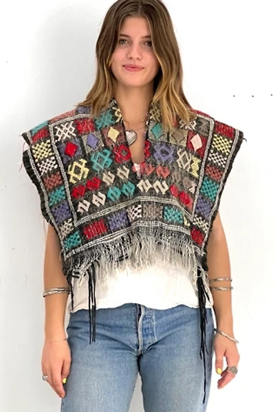 Anna Corinna Woven Wooly Poncho Top