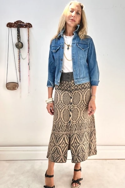 Vintage Button Front Wool Sweater Skirt Selected by Anna Corinna