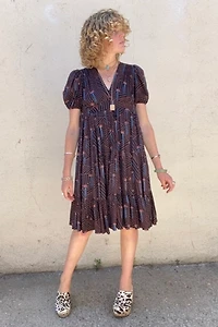 Ossie Clark Cotton Fan Pattern Party Dress Selected by The Curatorial Dept.
