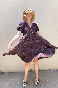 Ossie Clark Cotton Fan Pattern Party Dress Selected by The Curatorial Dept.