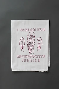 Overseasoned Ice Cream for Reproductive Justice Tea Towel
