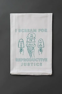 Overseasoned Ice Cream for Reproductive Justice Tea Towel