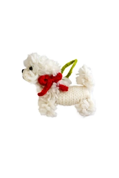 Chilly Dog Bichon Frise Wool Ornament