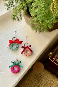Macramé by Monday Mini Wreath Ornaments