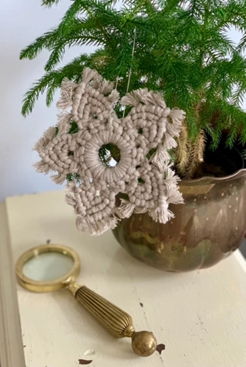 Macramé by Monday Snowflake Ornament