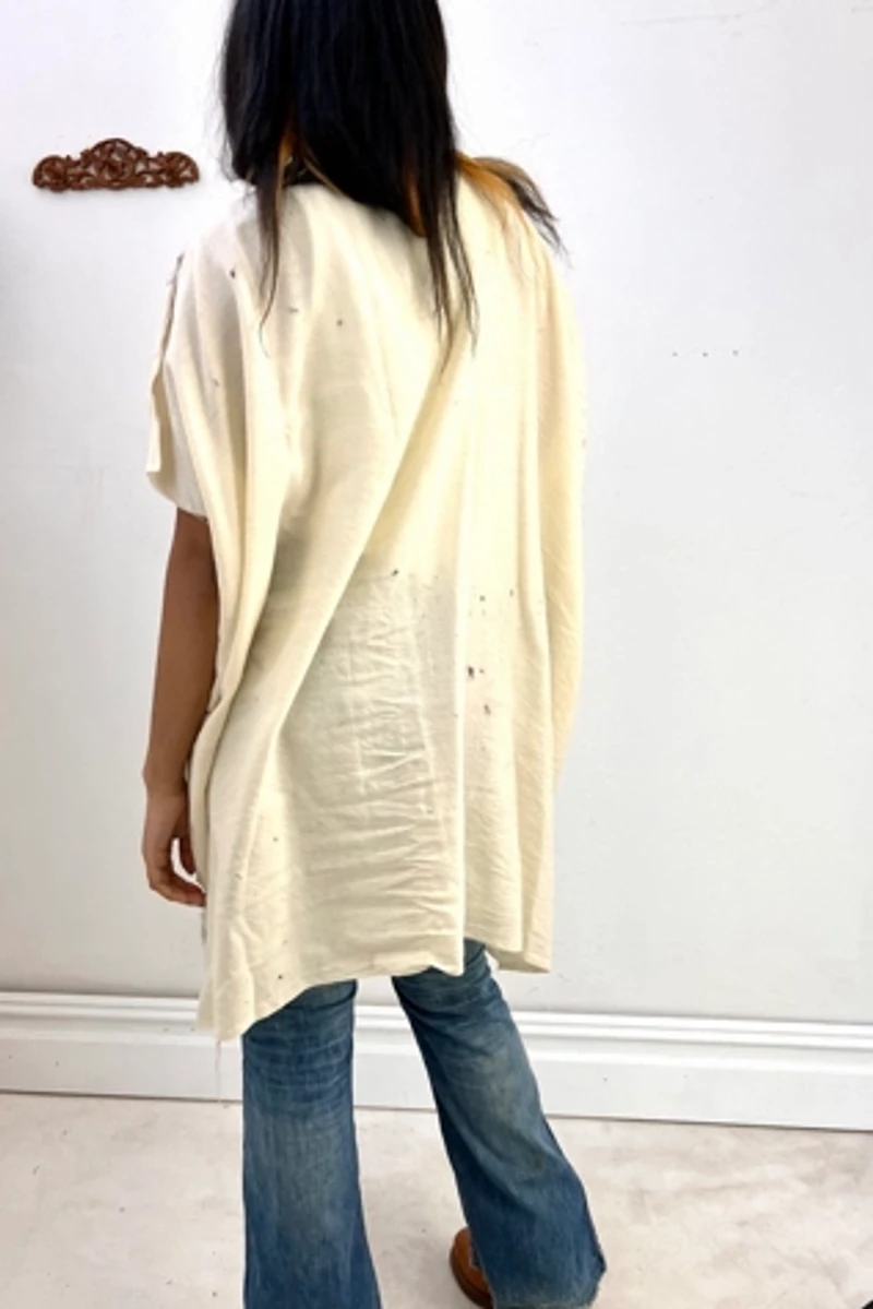 Anna Corinna Holey Distressed to Perfection Woven Wool Smock Dress
