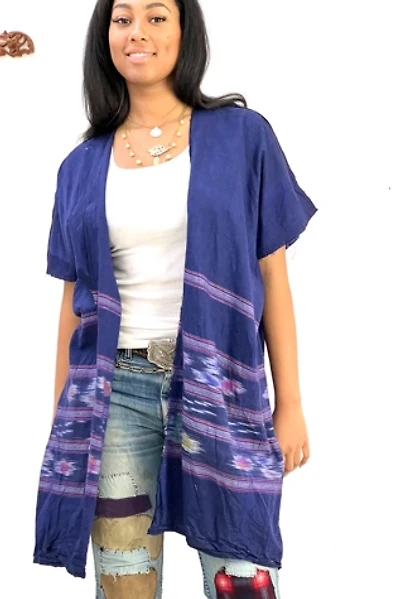 Anna Corinna Hand Woven Dusk Ikat Jacket