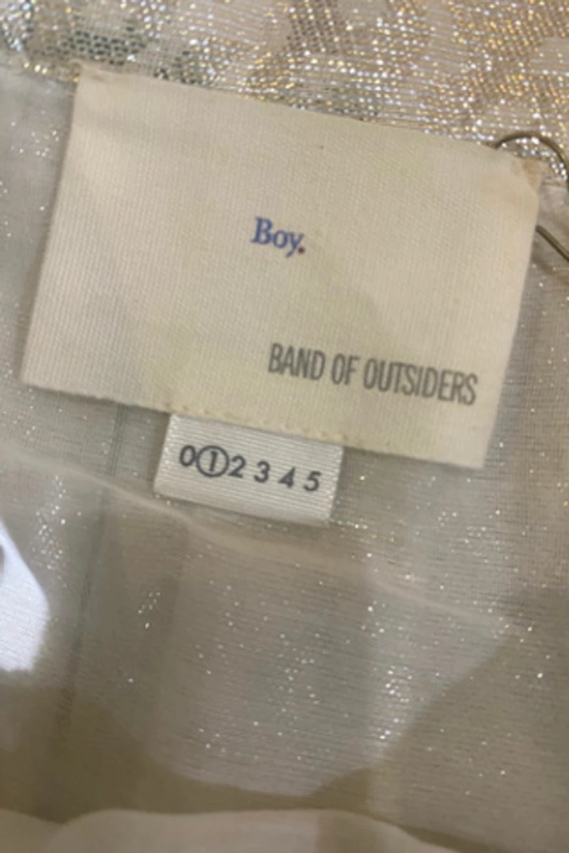 Band of Outsiders Gold Lamé Mini Skirt Selected by The Curatorial Dept.