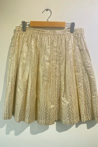 Band of Outsiders Gold Lamé Mini Skirt Selected by The Curatorial Dept.