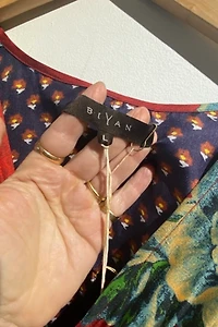 Biyan Floral Silk Dress with Tie Selected by The Curatorial Dept.