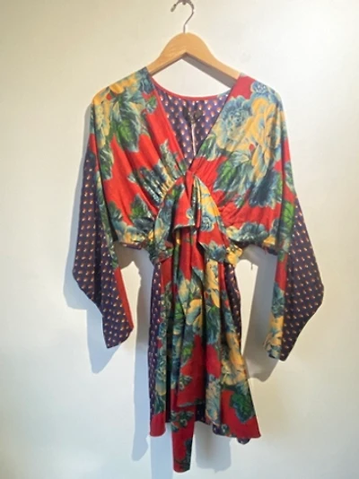 Biyan Floral Silk Dress with Tie Selected by The Curatorial Dept.