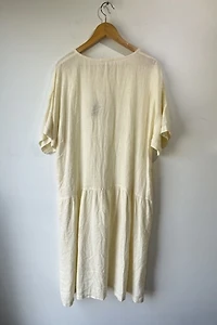 Black Crane Pale Yellow Linen Dress Selected by The Curatorial Dept