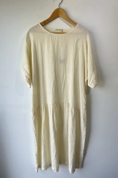 Black Crane Pale Yellow Linen Dress Selected by The Curatorial Dept