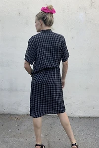 Colovos Asymmetrical Checkered Dress Selected by The Curatorial Dept.