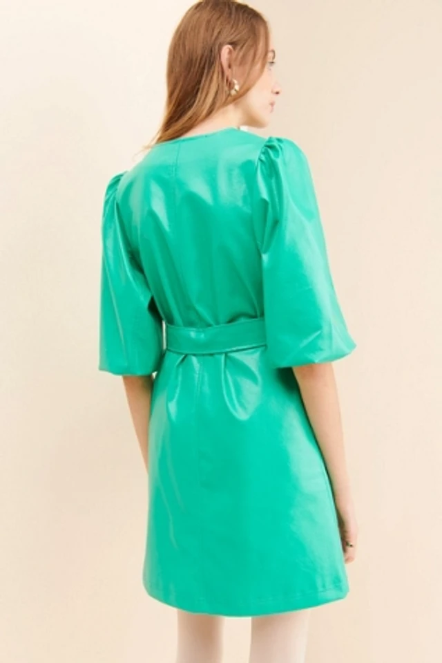 delora vegan leather bodycon midi dress Alice + Olivia Delora Vegan Leather Bodycon Midi Dress