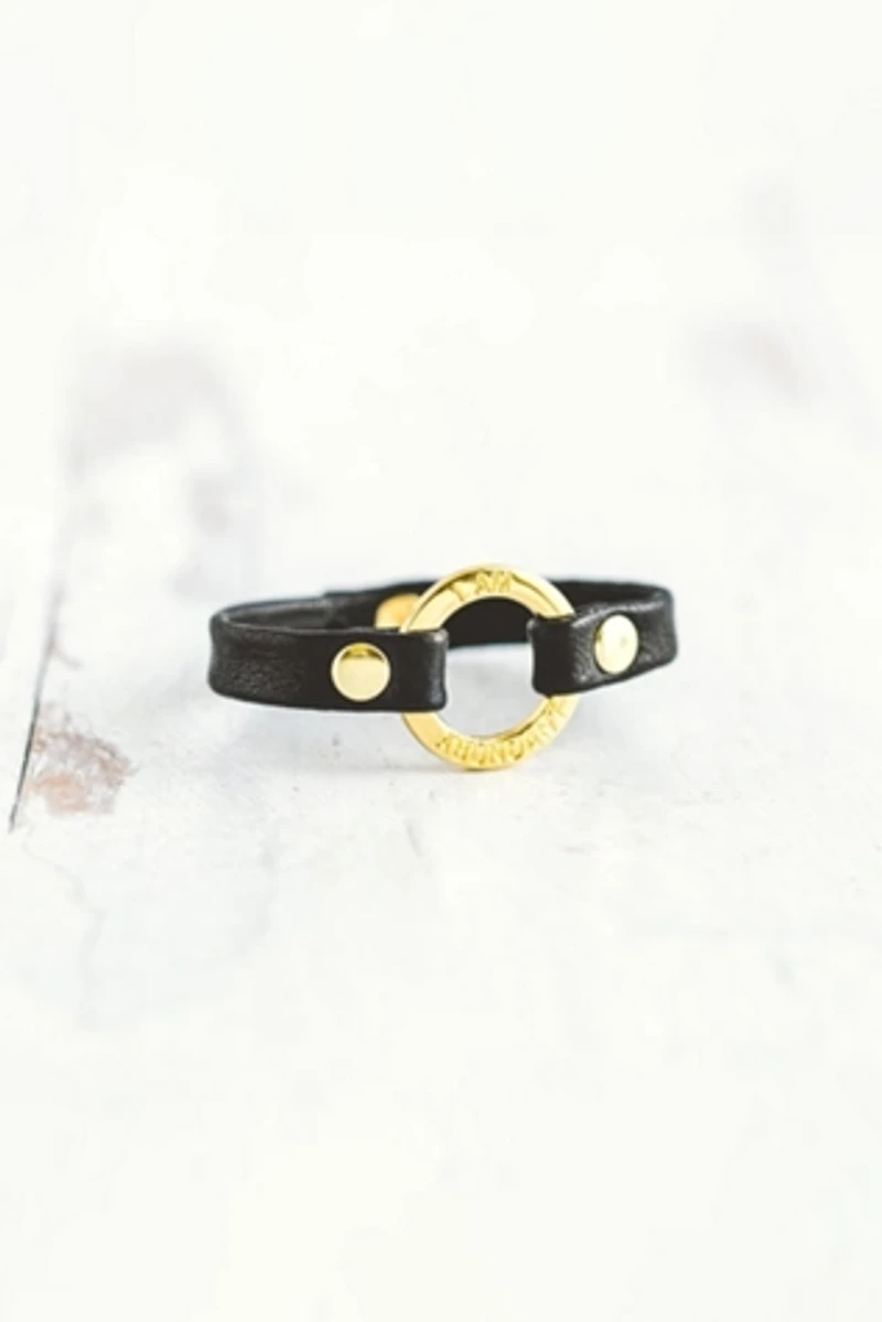 Giving Bracelets Gold I Am Abundant Mantra Bracelet
