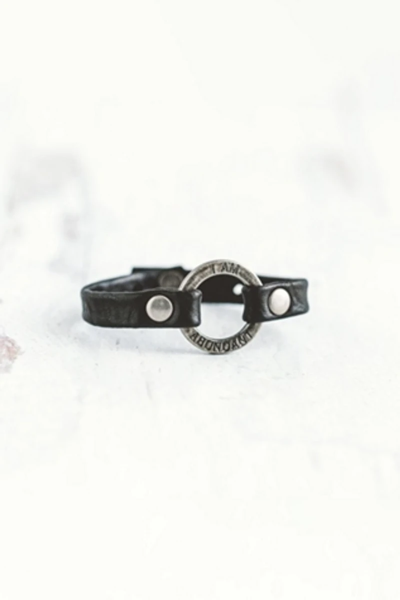 Giving Bracelets Antique Silver I Am Abundant Mantra Bracelet