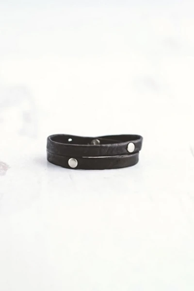 Giving Bracelets Brushed Silver Double Warrior Wrap Bracelet
