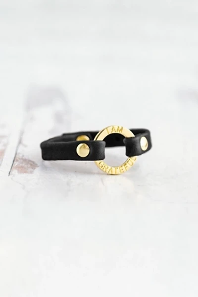 Giving Bracelets Gold I Am Grateful Mantra Bracelet