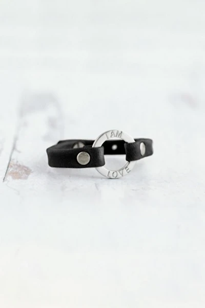 Giving Bracelets Brushed Silver I Am Love Mantra Bracelet