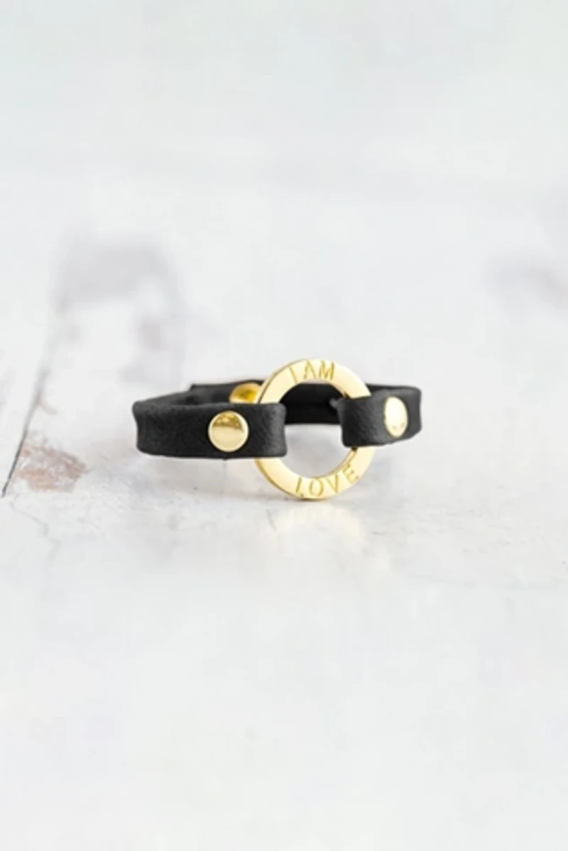 Giving Bracelets Gold I Am Love Mantra Bracelet