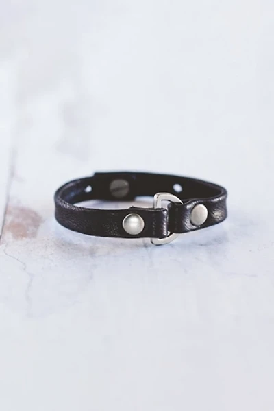 Giving Bracelets Brushed Silver Do Good Leather Bracelet