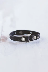 Giving Bracelets Brushed Silver Do Good Leather Bracelet