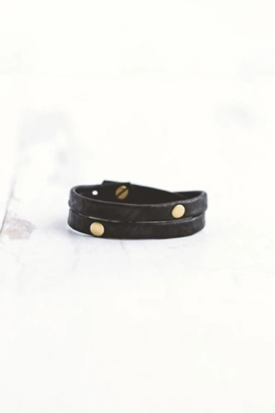 Giving Bracelets Antique Brass Double Warrior Wrap Bracelet