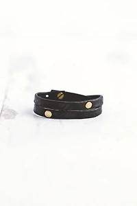 Giving Bracelets Antique Brass Double Warrior Wrap Bracelet