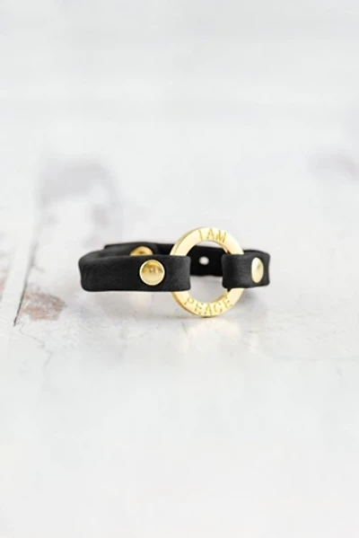 Giving Bracelets Gold I Am Peace Mantra Bracelet