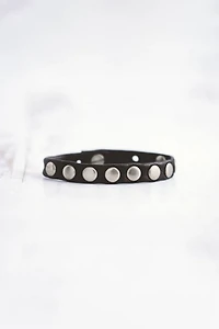 Giving Bracelets Brushed Silver Tribe Leather Bracelet