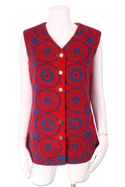 1960s Op Art Mod Chenille Vest Top Selected By Ritual Vintage