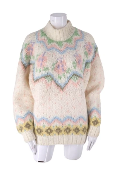 1980s Chunky White Intarsia Sweater Selected By Ritual Vintage