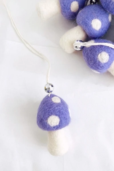 Golden Hour Designs Purple Felt Mushroom Ornaments Set