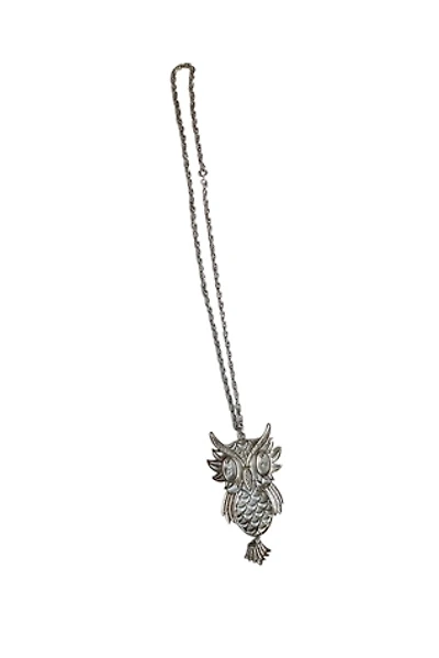 Vintage 1970s Silver Articulated Owl Pendant Selected by SharpLilTeeth