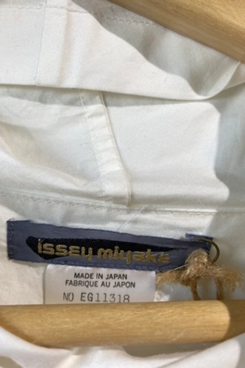 Issey Miyake White Loose Neck Top Selected by The Curatorial Dept.
