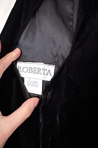1990s Black Velvet and Rhinestone Cocktail Dress Selected by Cherry