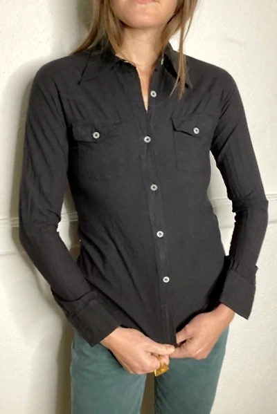 1970s Black Cotton Shirt Selected by Cherry