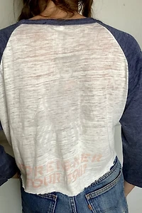 Well Worn 1981 Foreigner Tour Raglan Selected by Cherry