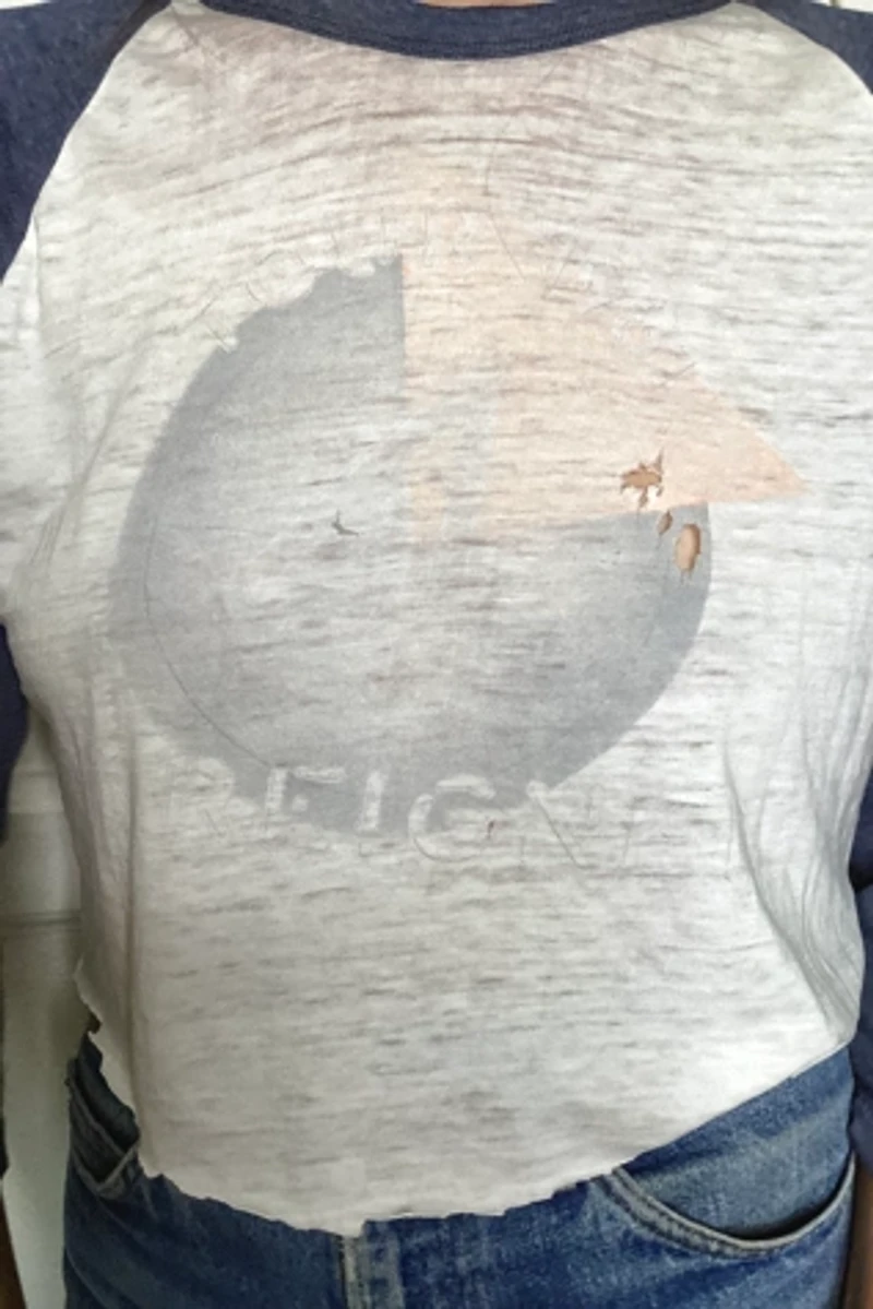 Well Worn 1981 Foreigner Tour Raglan Selected by Cherry