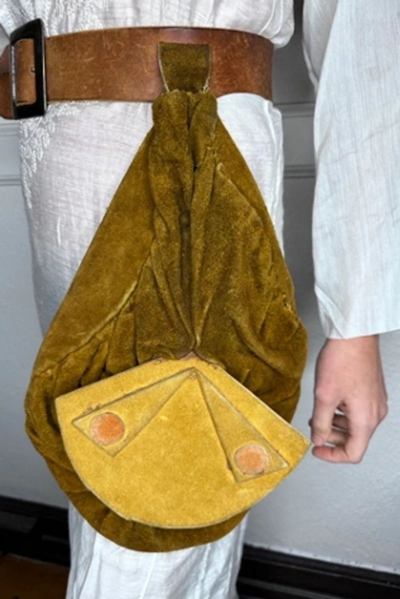1970s Leather Belt with Suede Satchel Selected by Cherry