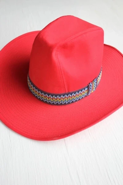 1980s Vintage Western Red Cowboy Hat Selected By Moons + Junes Vintage